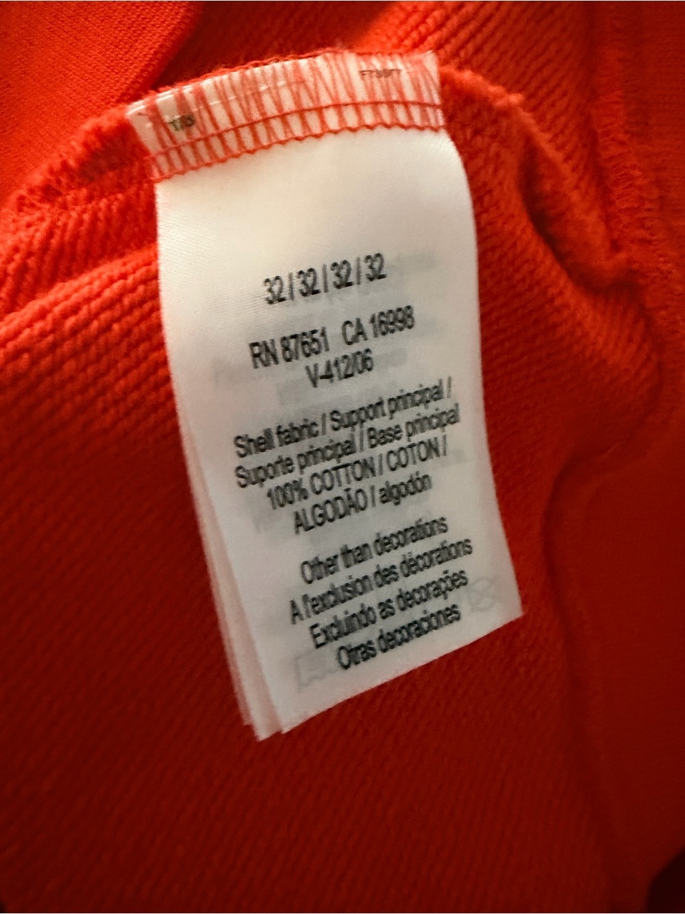 LaCrosse Red Cropped Hooded Sweatshirt with Blue Logo - Picture 4 of 5